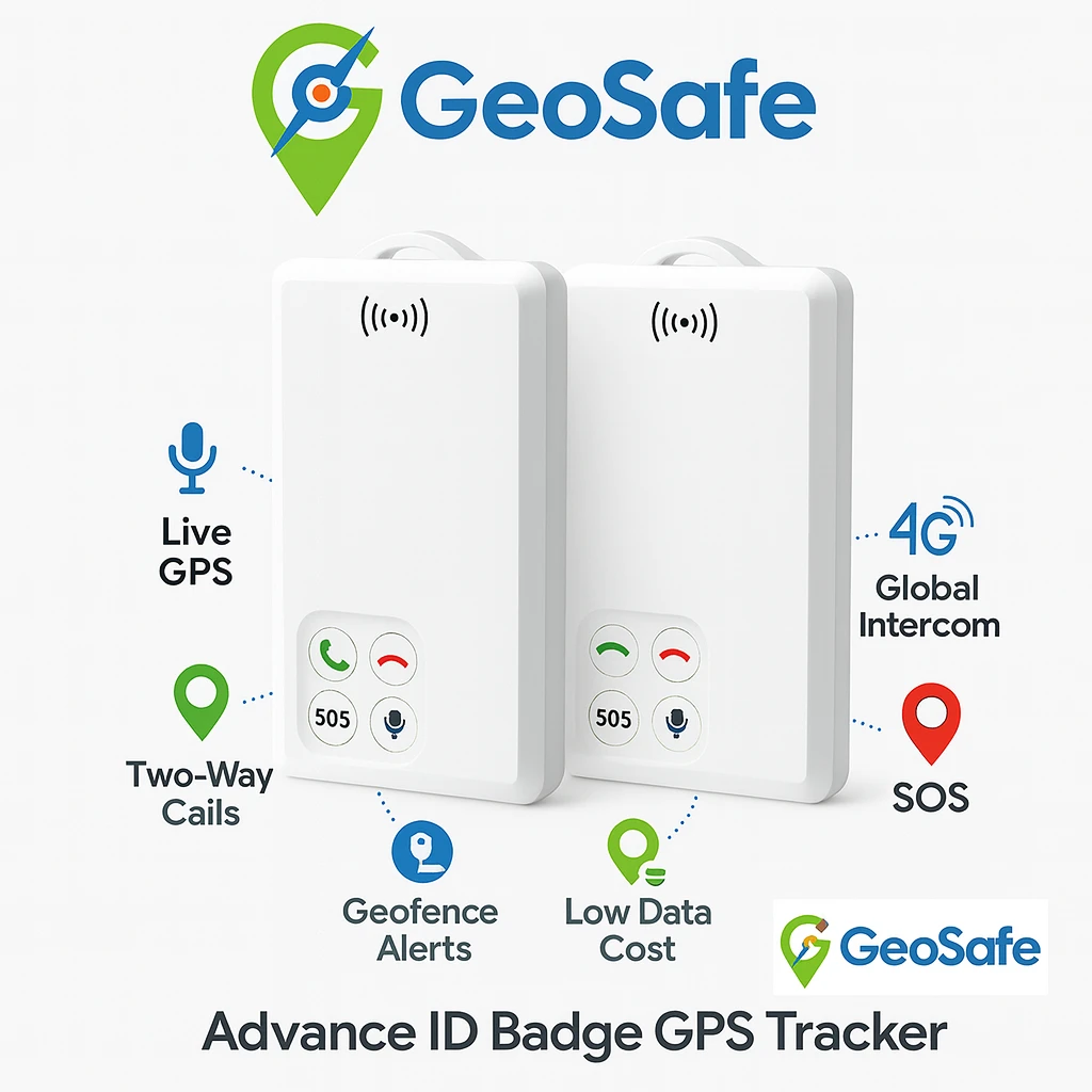 Advance ID Badge GPS Tracker (4G LTE, PTT Walkie-Talkie, Two-Way Calls & SOS)